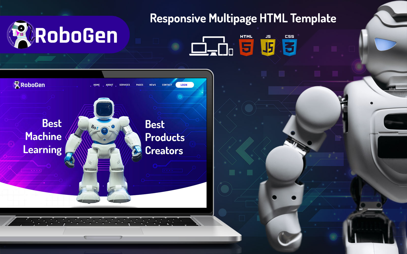 RoboGen HTML Multipurpose Website Template