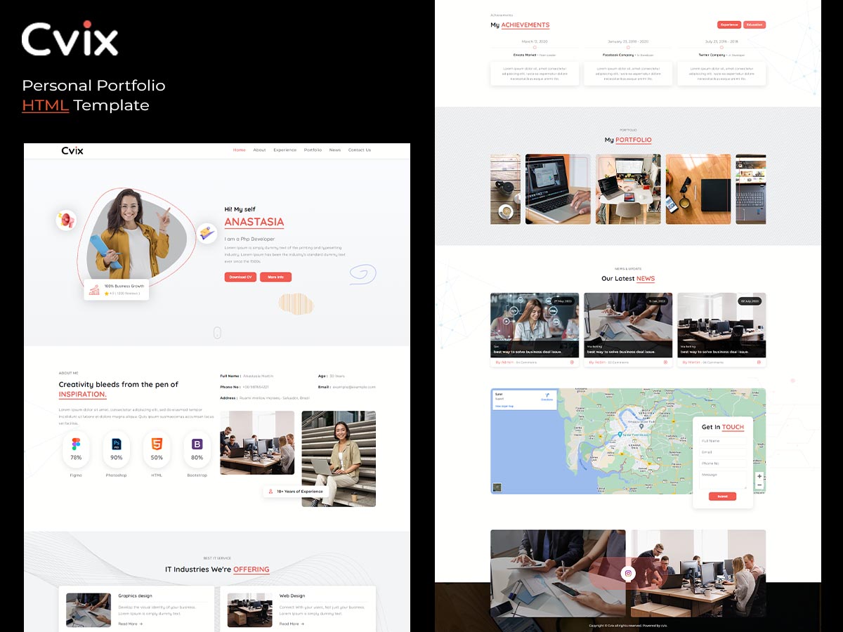 Cvix - Personal Portfolio HTML Template