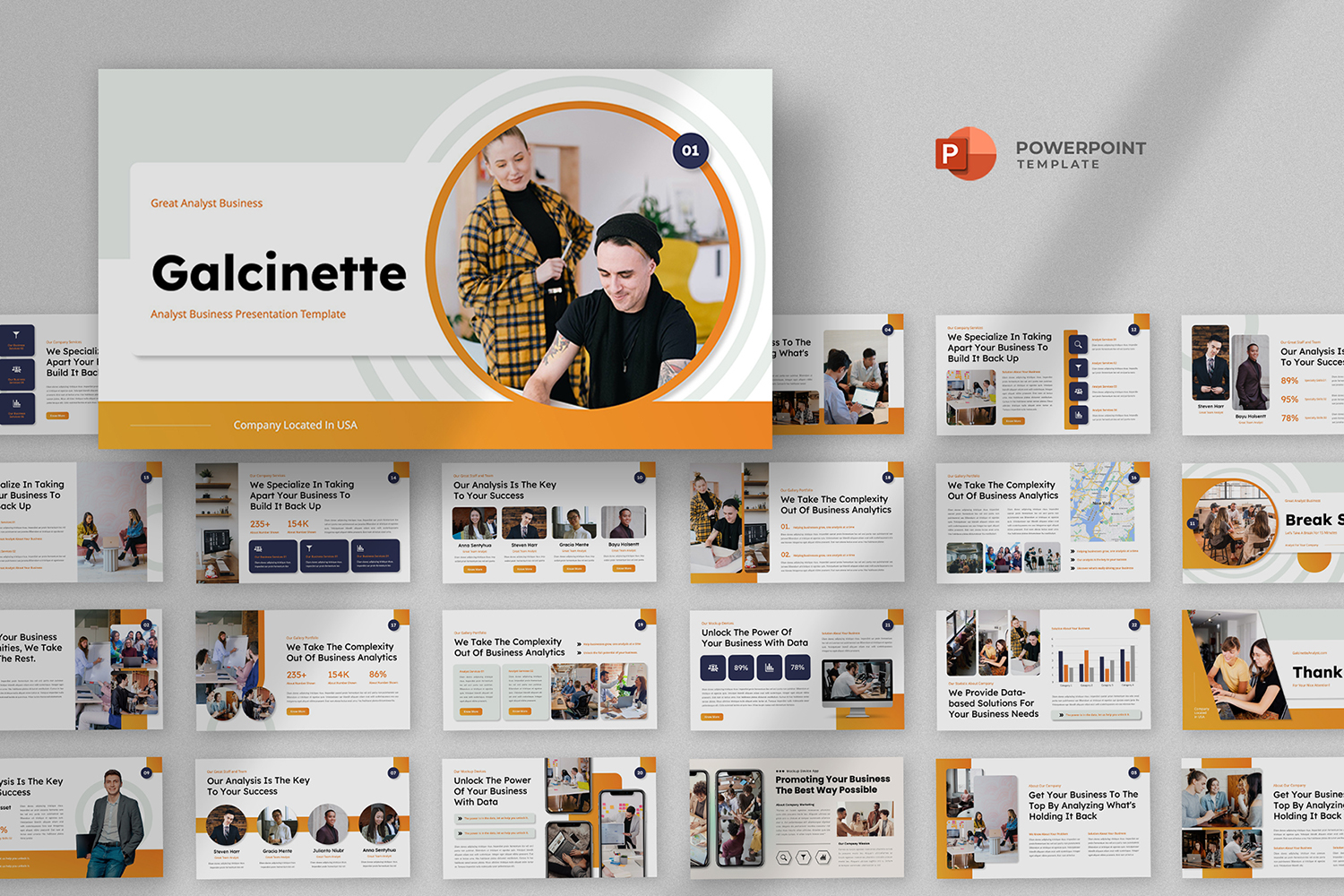 Galcinette - Business Analysis Powerpoint Template