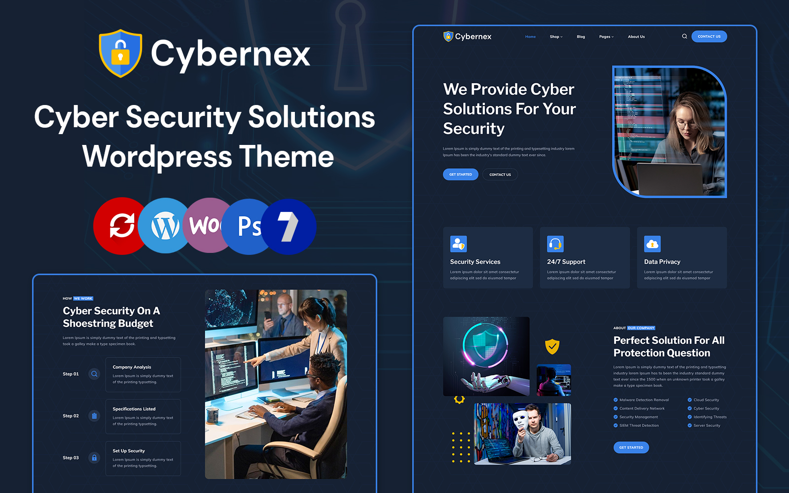 Cybernex - Cyber Security Solutions Elementor Wordpress Theme