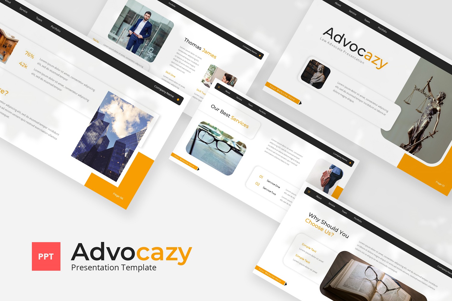 Advocazy — Law Advocate Powerpoint Template