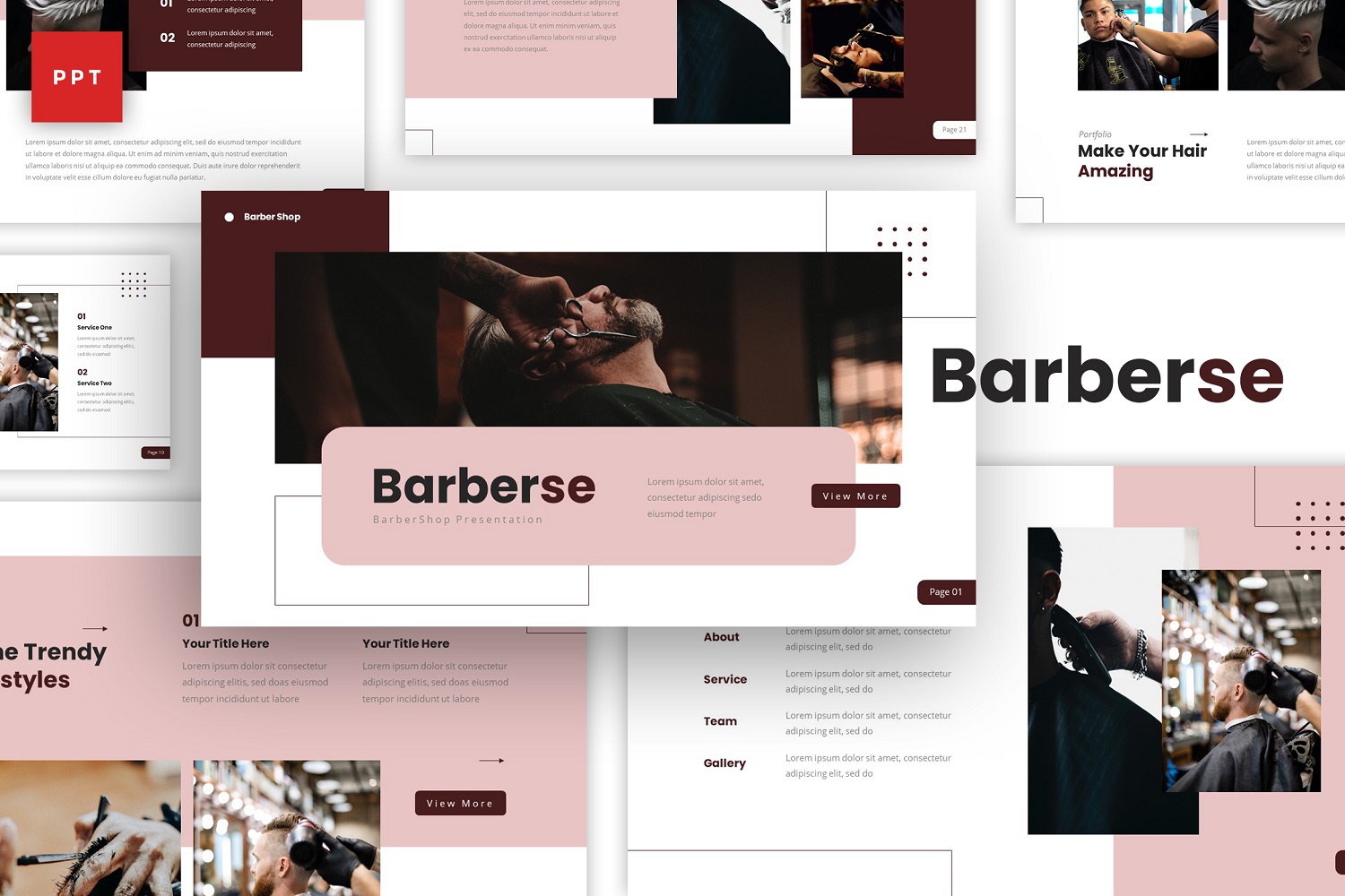 Barberse — Barber Shop Powerpoint Template
