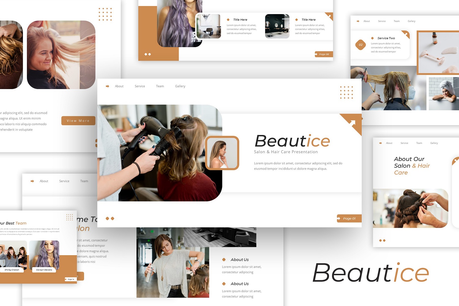 Beautice — Salon & Hair Care Powerpoint Template