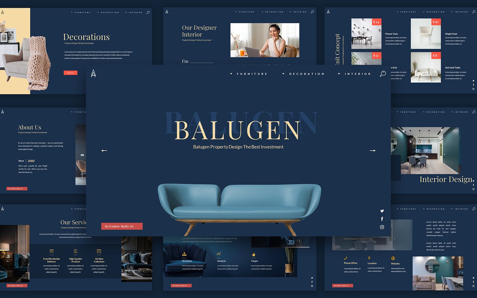 Balugen Interior Design Powerpoint Template