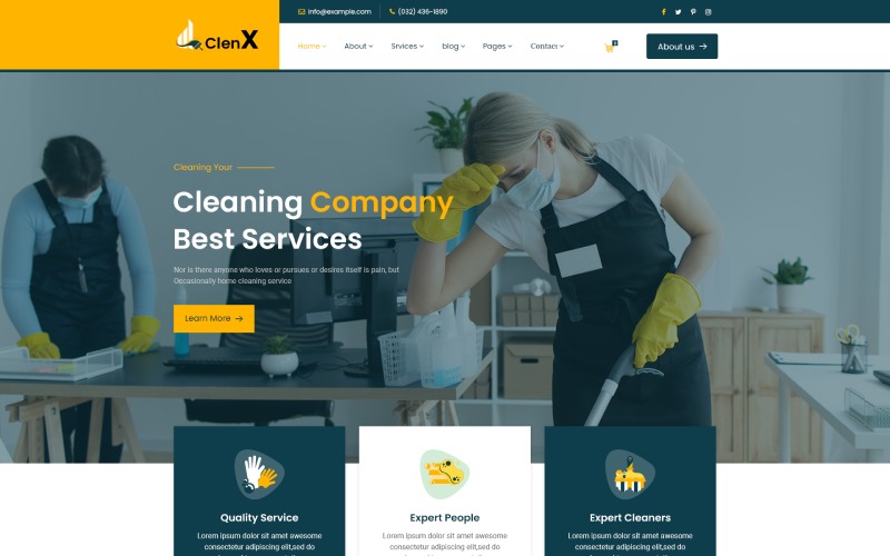Cleaning Service Company HTML5 Template