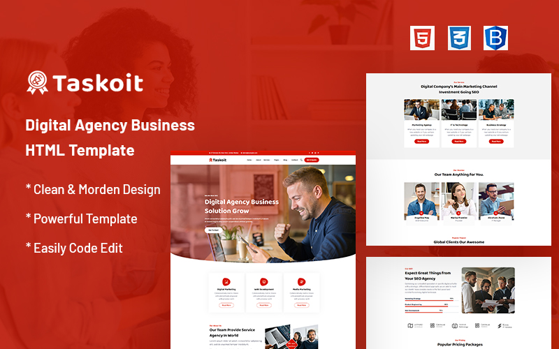 Taskoit – Digital Agency Business Website Template