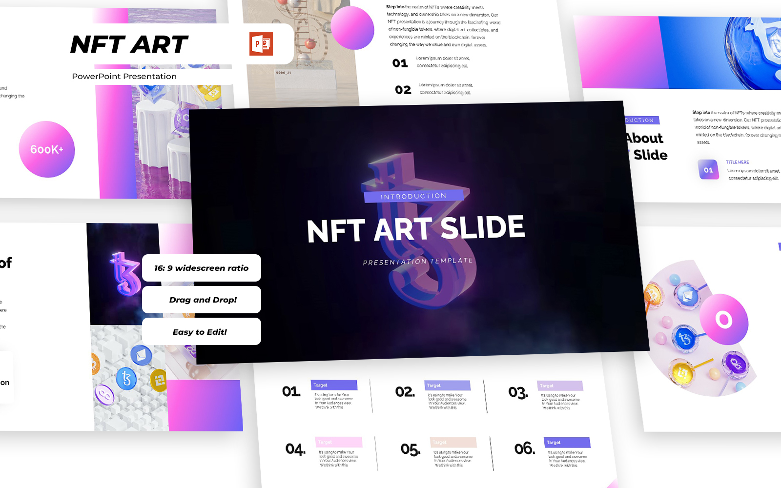 NFT ART - Business NFT PowerPoint Presentation Template