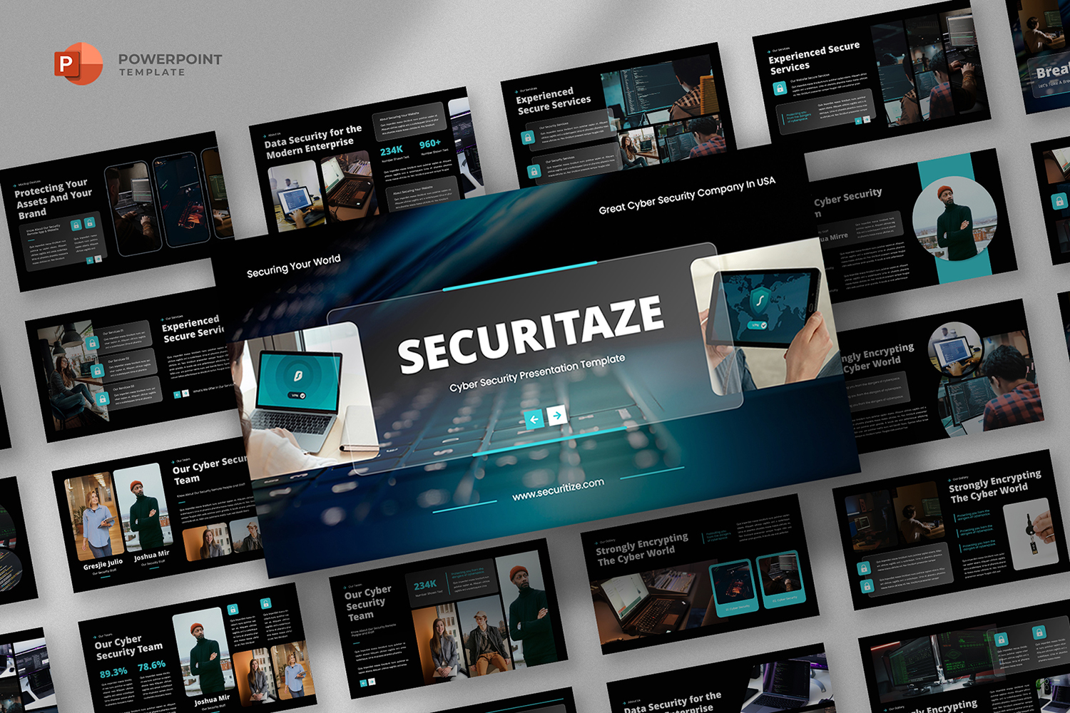 Securitaze - Cyber Security Powerpoint Template