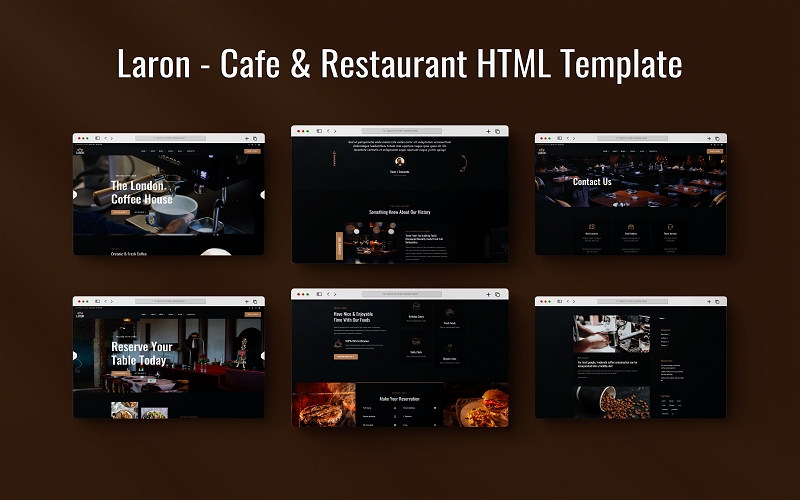 Laron - Cafe & Restaurant HTML Template