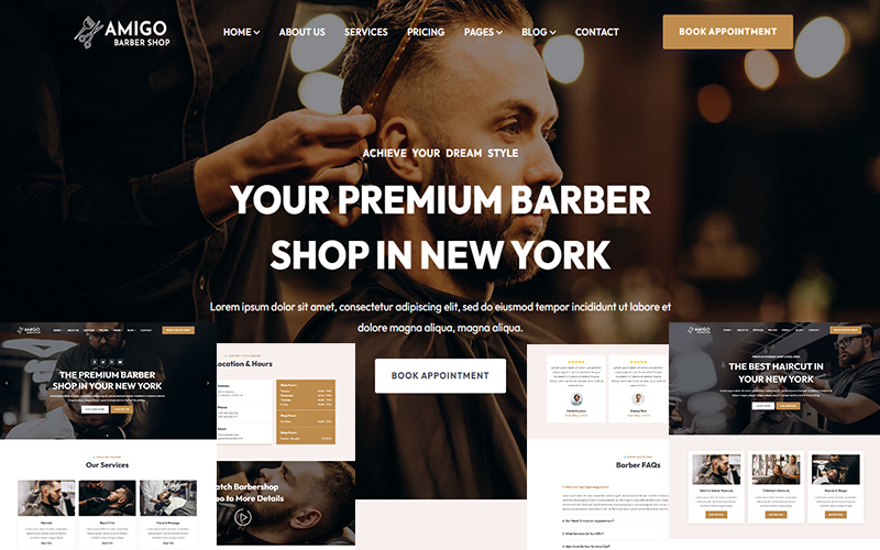 Amigo - Barber Shop Responsive HTML5 Website Template