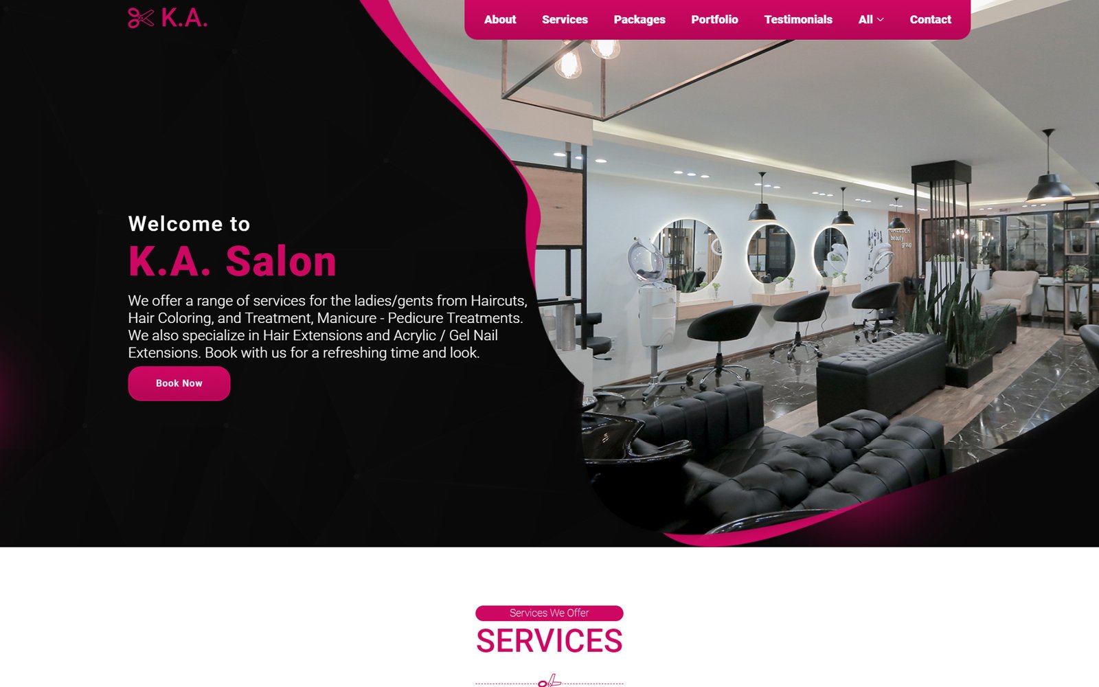 KA - Beauty Salon Website Template