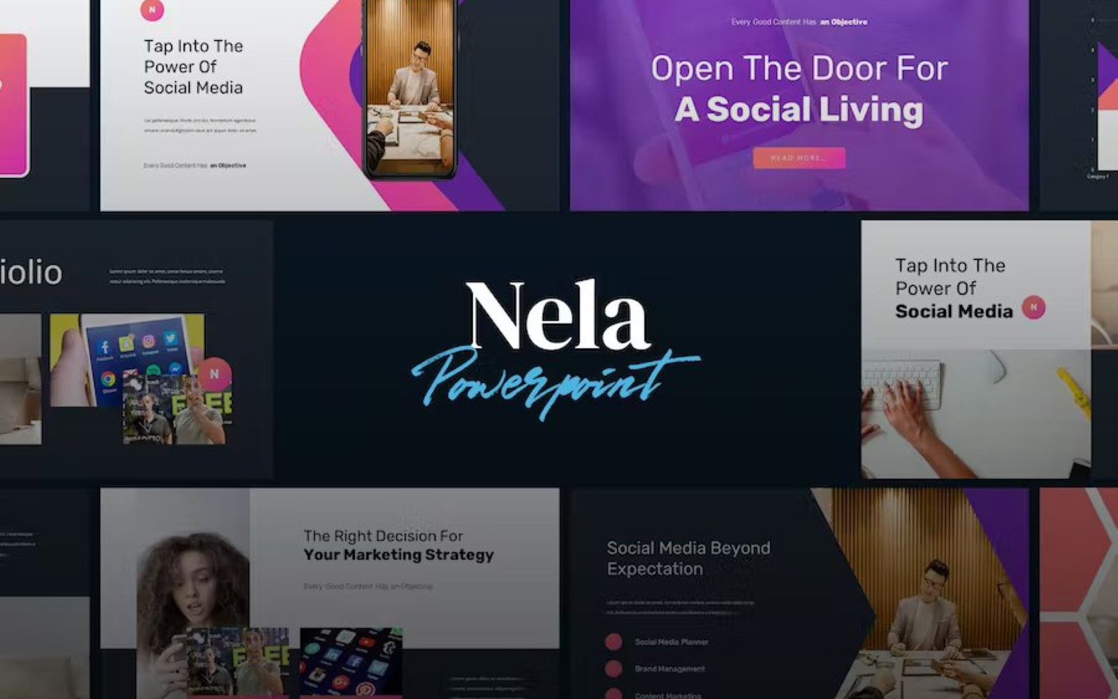 NELA - Digital Marketing Powerpoint Template