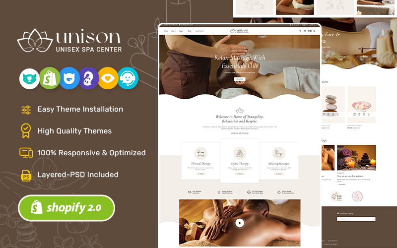 Unison Shopify Theme for Spa, Beauty, Health & Wellness Stores