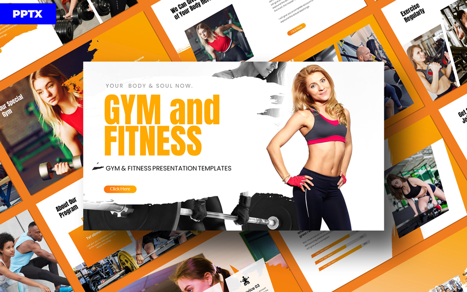 Gym & Fitness PowerPonit  Presentation Template