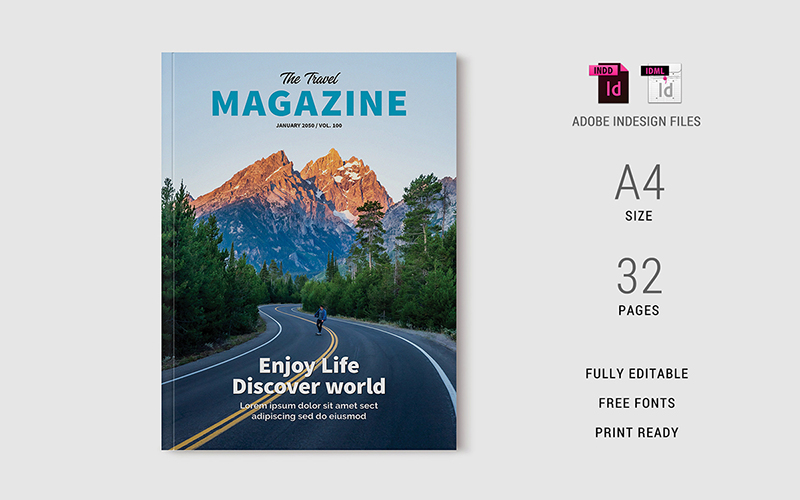 Travel Magazine Template 08