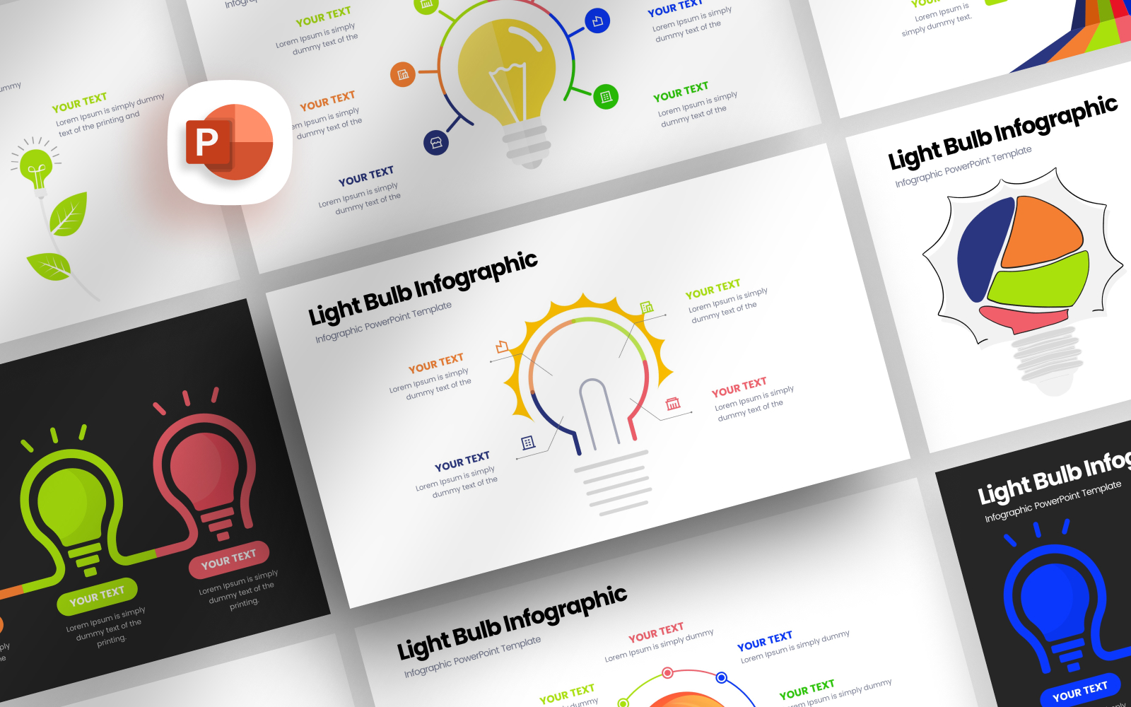 Light Bulb Infographic Presentation Template