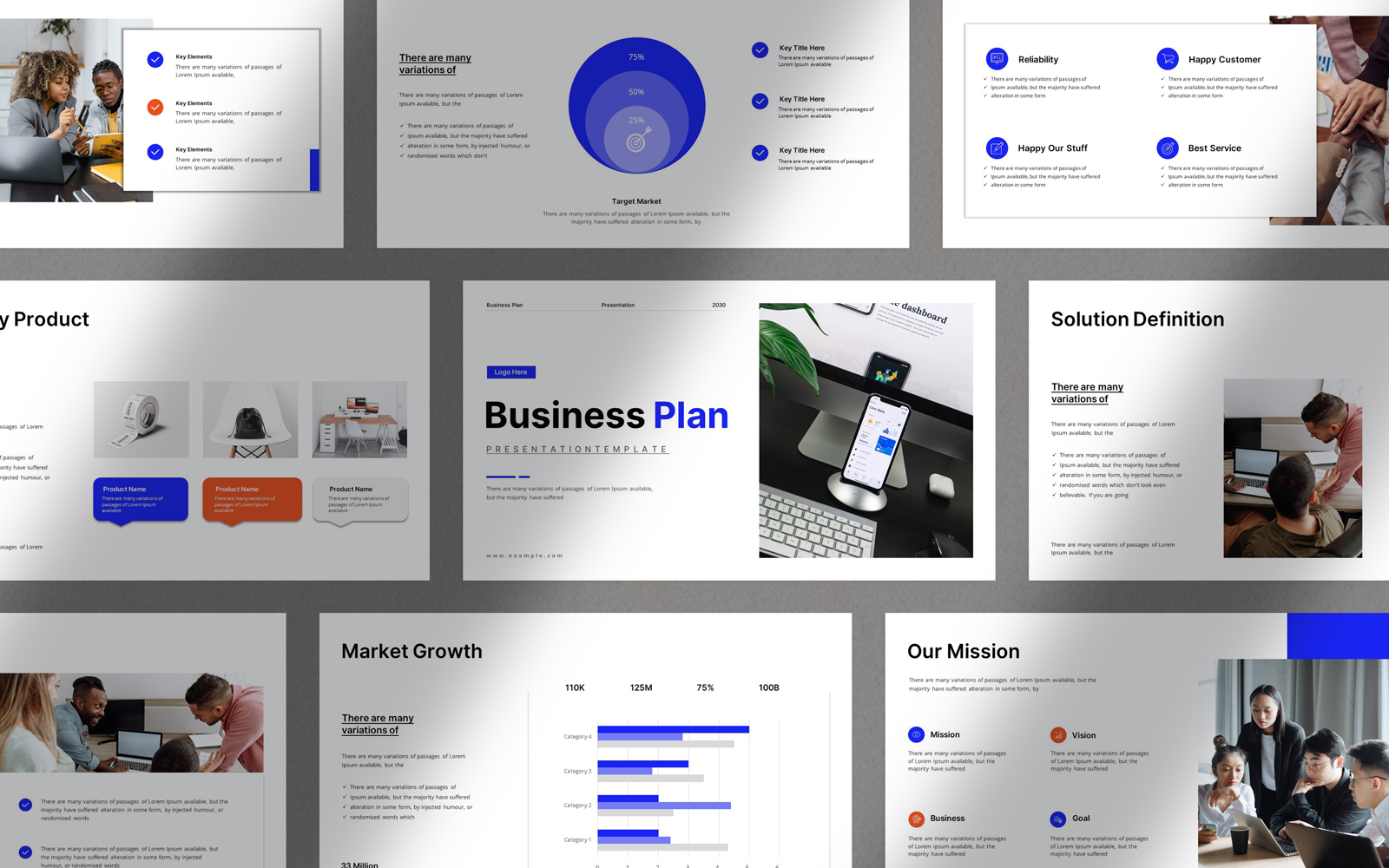 Minimal Creative Business Plan Presentation Template