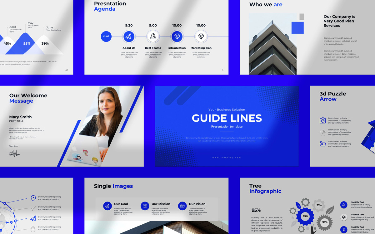 Gulde Lines Presentation Template