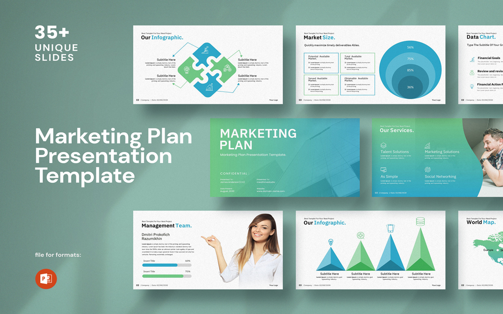 Marketing Plan Presentation PowePoint Template