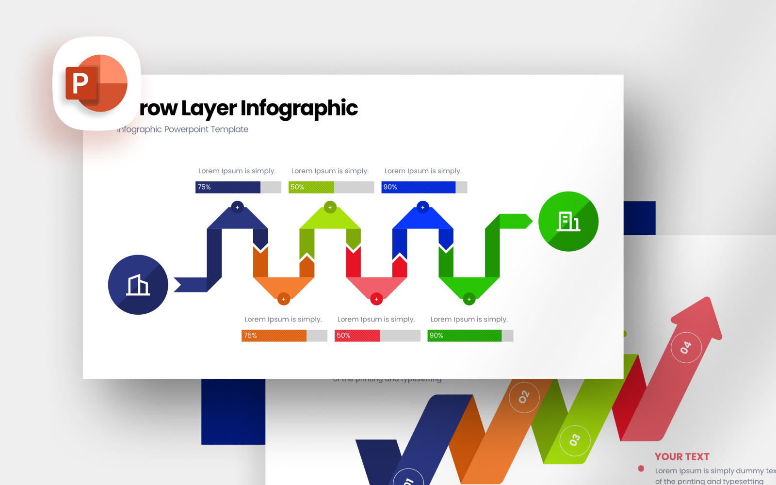 Arrow Layer Infographic Presentation Template