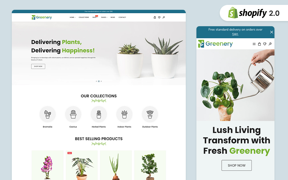 Greenery - Gardening and Houseplants Shopify Theme