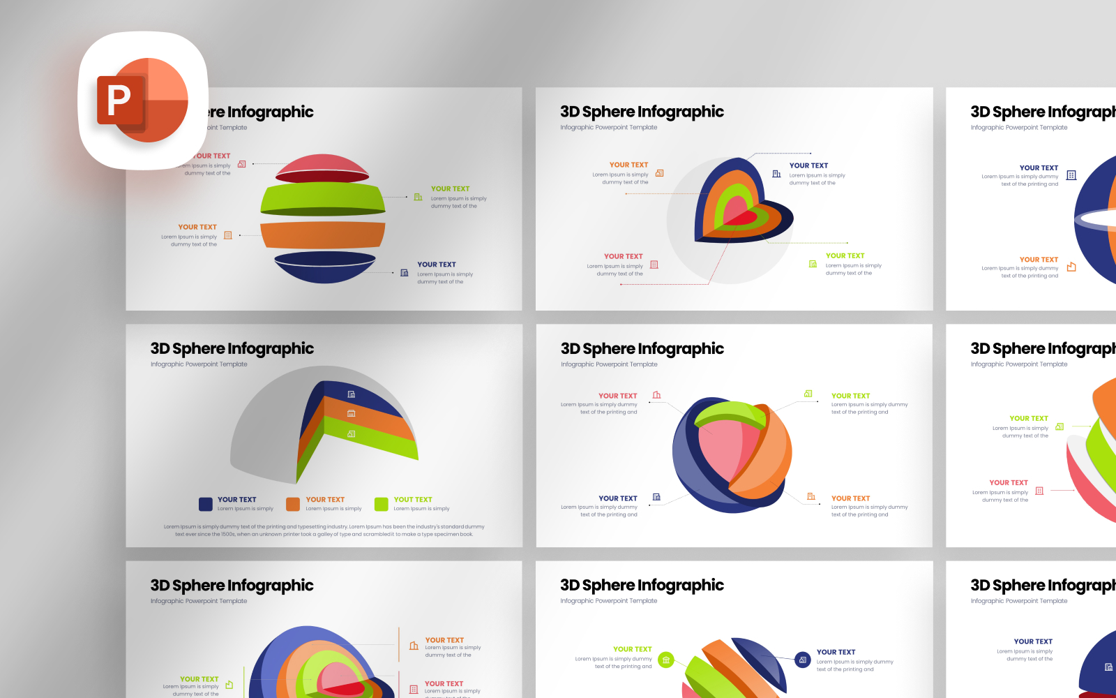 3D Sphere Infographic Presentation Template