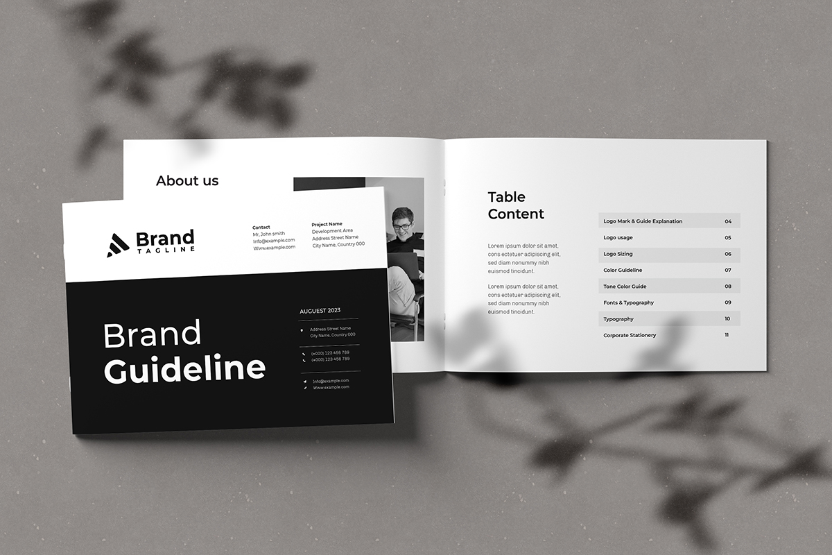 Minimalist Brand Guidelines layout Template