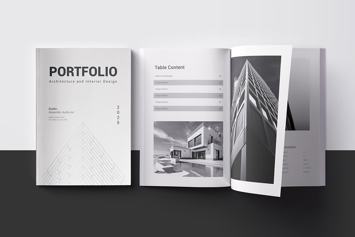 Architecture Interior Portfolio Template Design