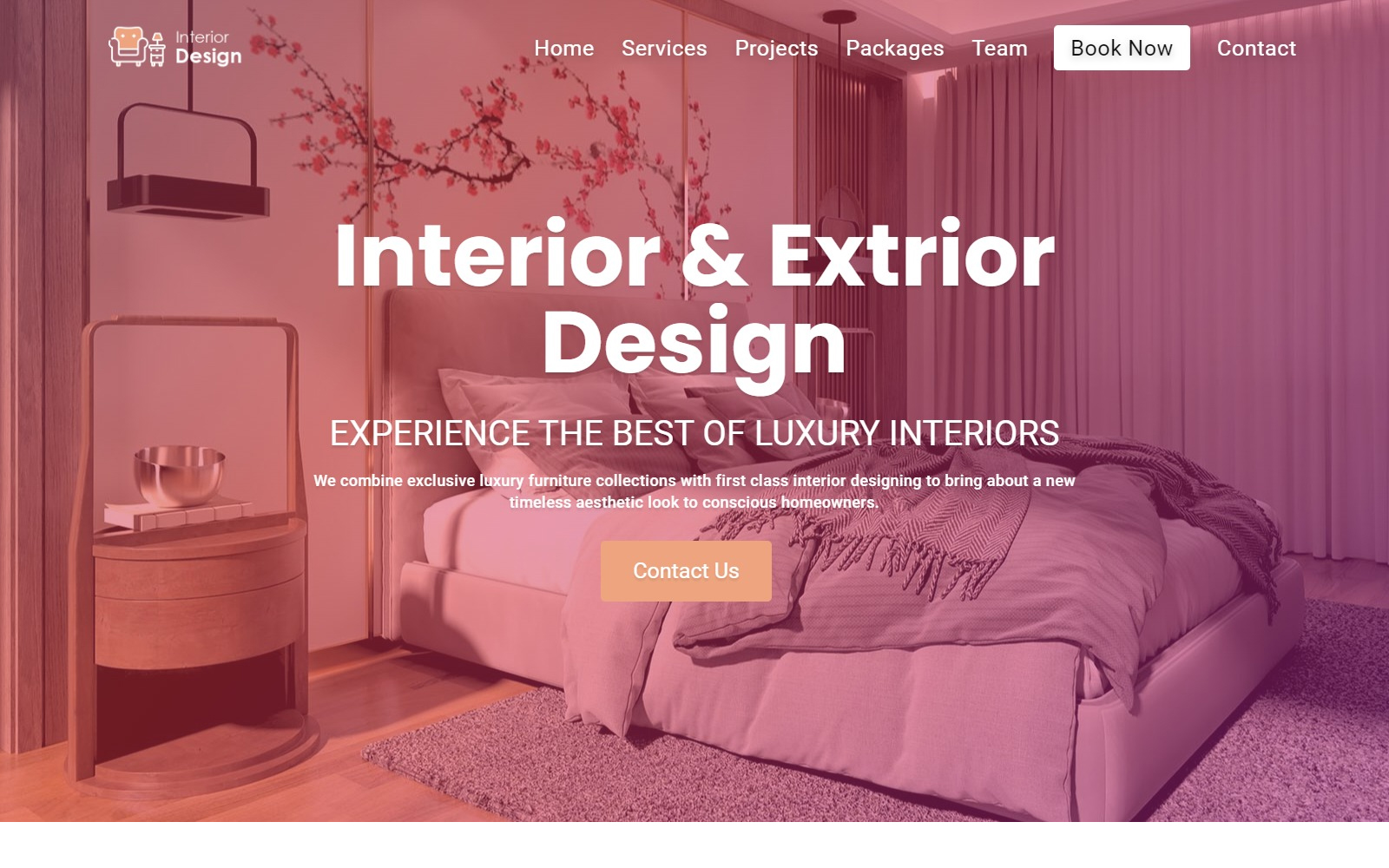 Intex - Interior & Exterior Design Studio Website Template