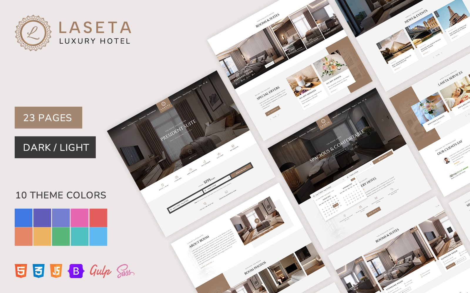 Laseta - Premium Hotel Bootstrap Template