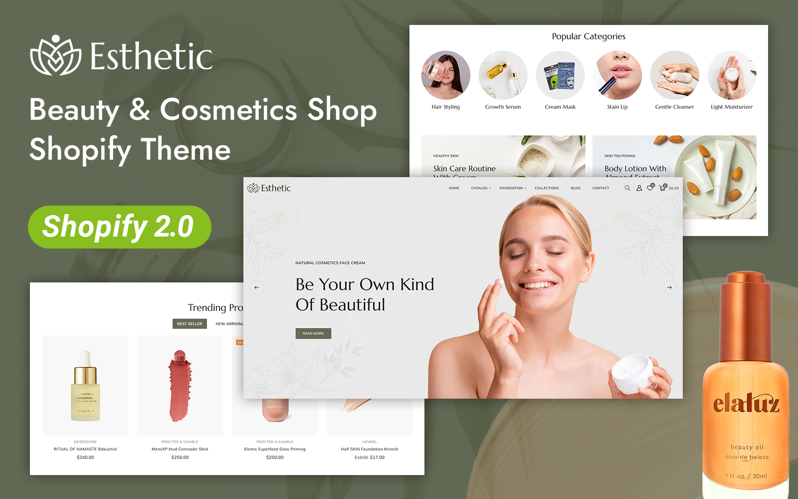 Esthetic - Beauty & Cosmetics Store Shopify 2.0 Responsive Theme