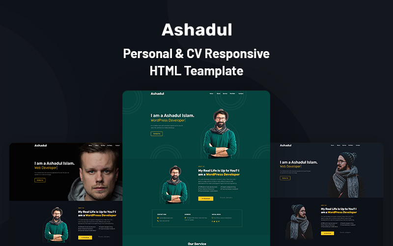 Ashadul – Personal & CV Responsive Website Template
