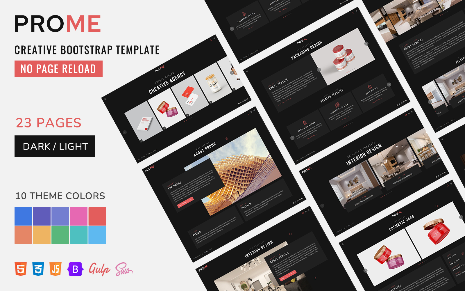 Prome - Creative Bootstrap Template + No Page Reload