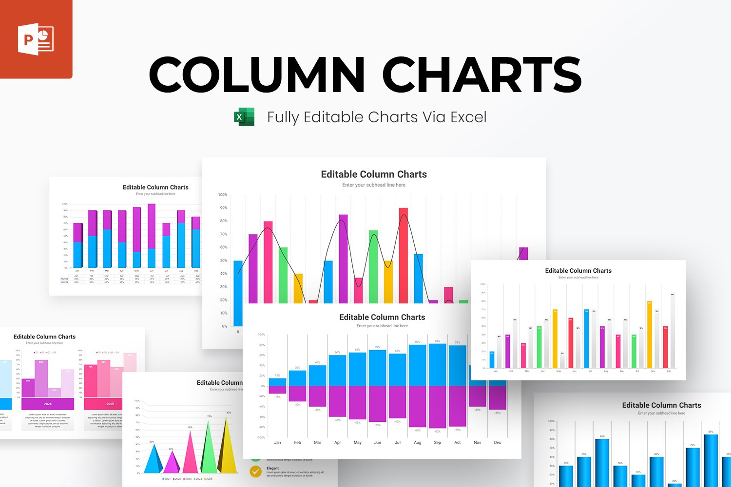 Column Charts PowerPoint Presentation Template
