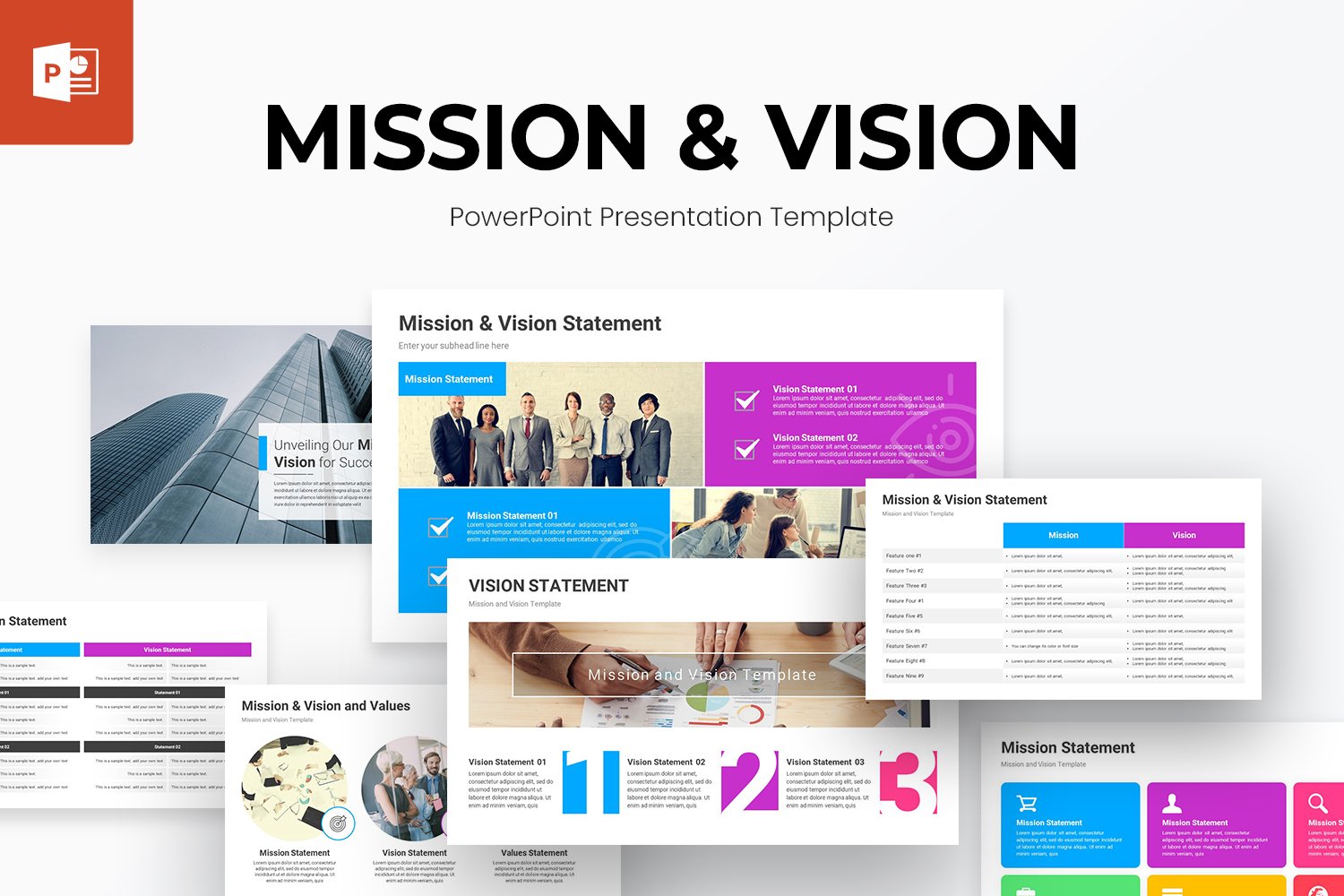 Mission - Vision PowerPoint Presentation Template