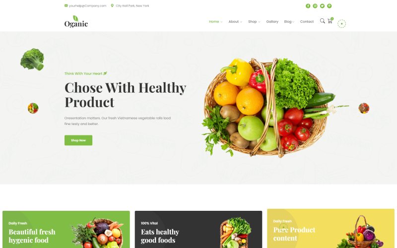 Organic Fruits & Food HTML5 Template