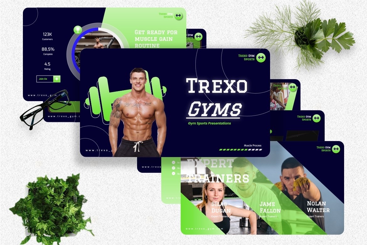 Trexo - Gym Sport Powerpoint Templates