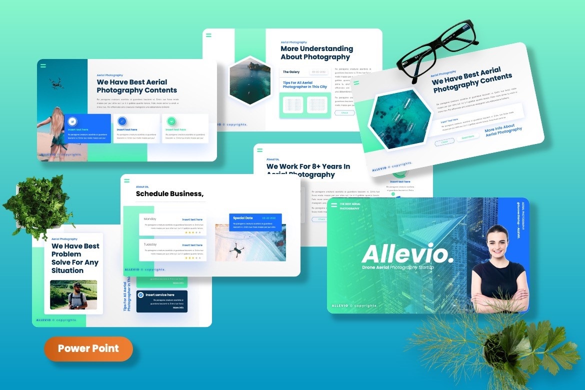 Allevio - Drone Aerial Photography Powerpoint Templates