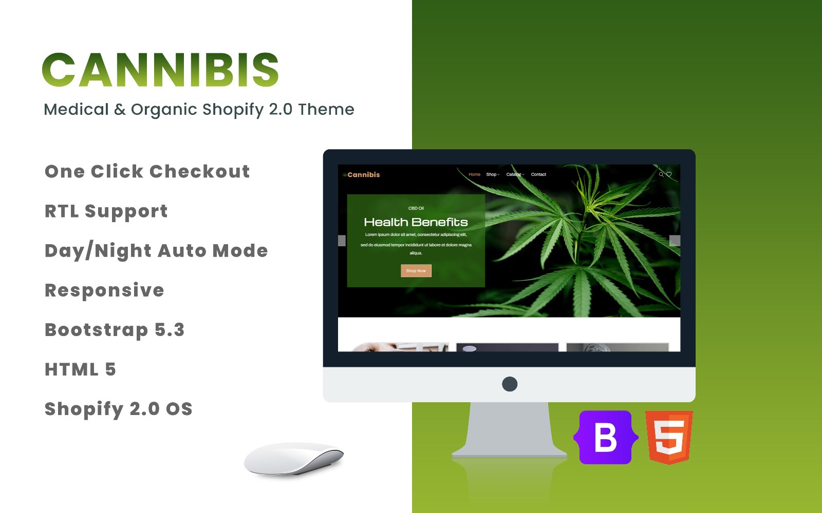 Cannibis - Medical, CBD, Cannabis & Organic Shopify 2.0 Theme