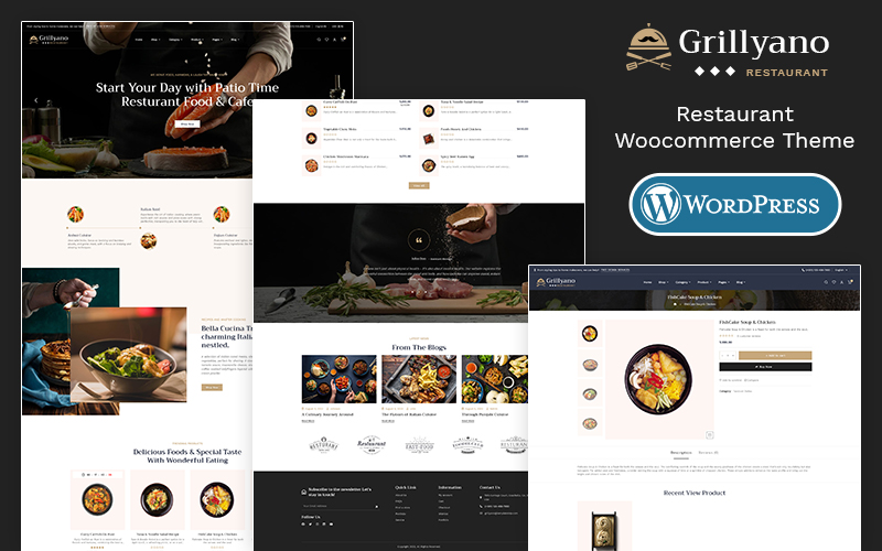 Grillyano - WooCommerce Responsive Theme For Restaurants, Fast Food, Dishes