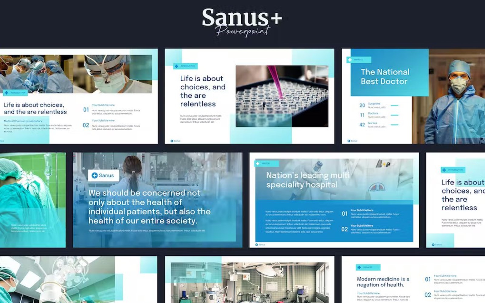 Sanus - Medical Theme Powerpoint