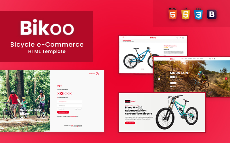 Bikoo - BiCycle Multipurpose eCommerce HTML5 Website Template
