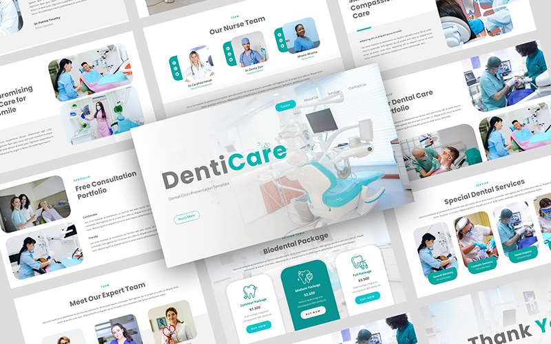 DentiCare-Dental Clinic PowerPoint Template