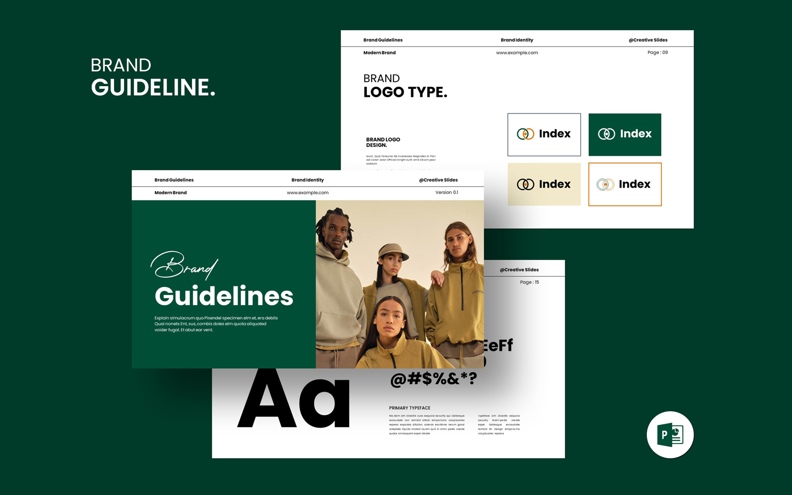 Index | Brand Guidelines PowerPoint Template