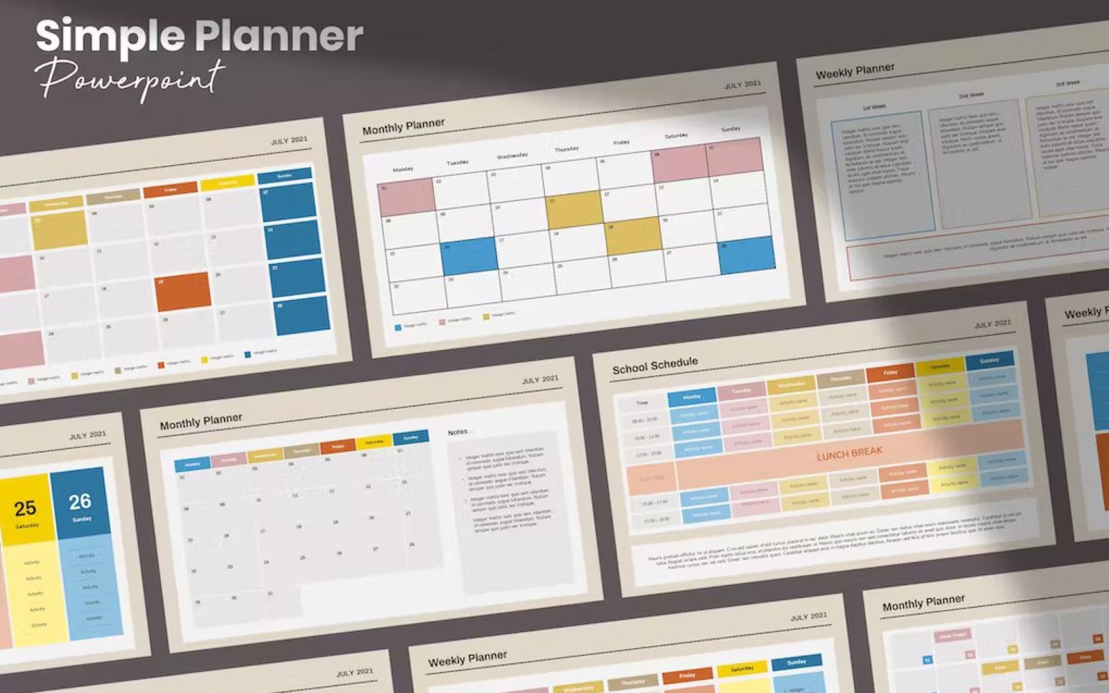 Simple Planner - Powerpoint Templates