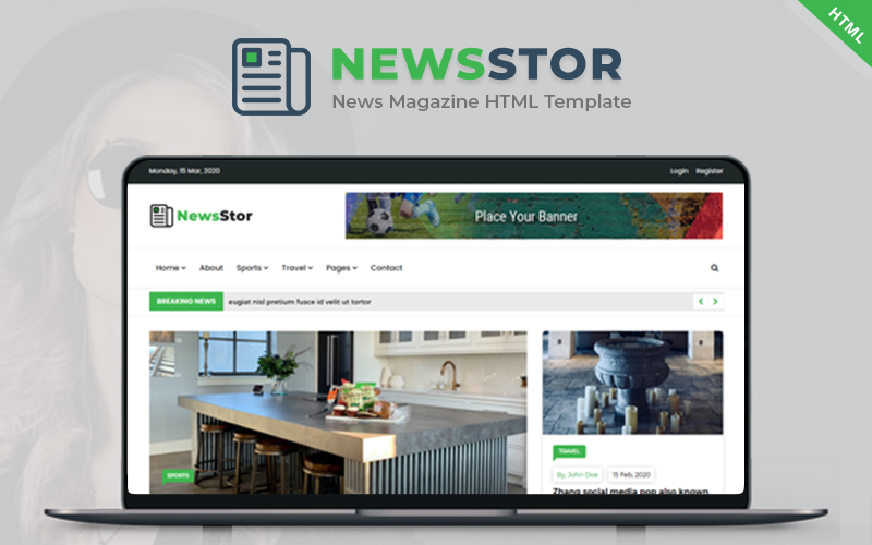 Newsstor - News Magazine HTML Template