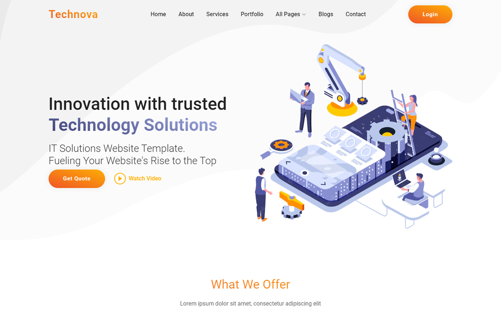 Technoa - Software Development Company Responsive Website Template