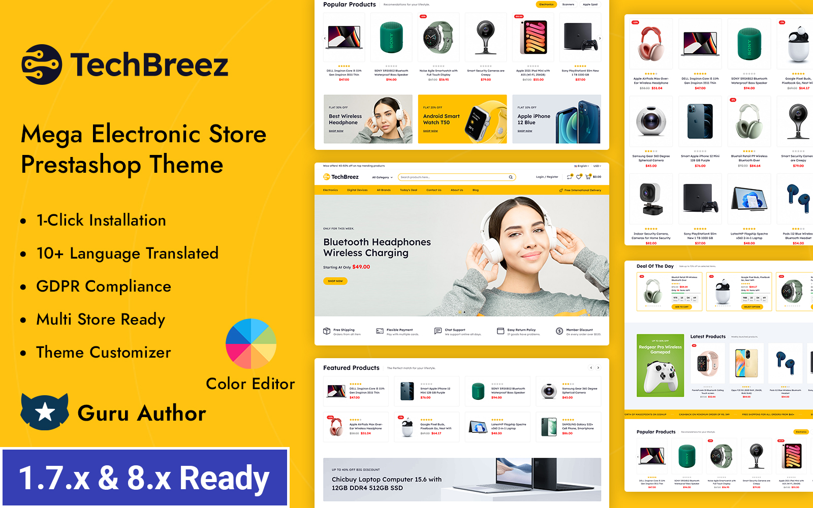 Techbreez - Mega Electronics Store Prestashop Responsive Theme