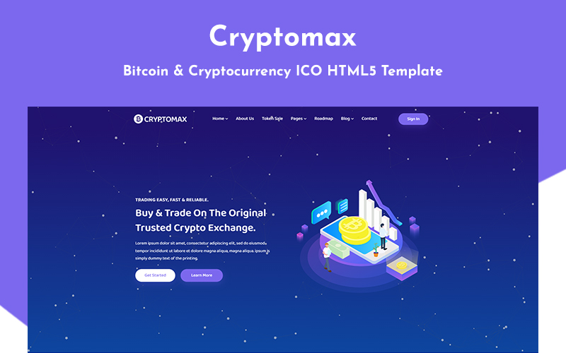 Cryptomax - Bitcoin & Cryptocurrency ICO HTML5 Template