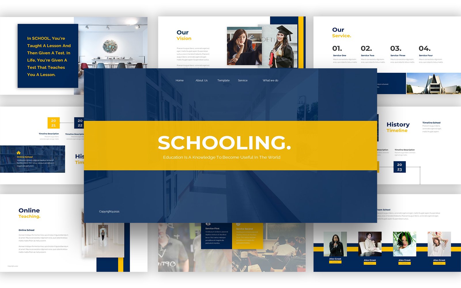 Schooling Presentation Powerpoint Template